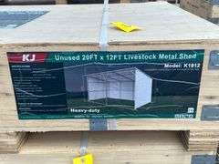 KJ Unused K1912 20ftx12ft Livestock Metal Shed