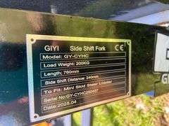2025 GIYI Unused GYD-CYHC  Mini Skid Steer Side Shift Fork