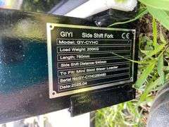 2025 GIYI Unused GY-CYHC Mini Skid Steer Side Shift Pallet Forks with 2'5" Forks