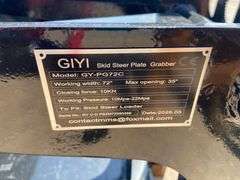 2025 GIYI Unused GY-PG72C Skid Steer Plate Grabber-Grapple