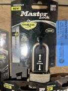 (5) New Master Lock Stainless Steel Pad Lock