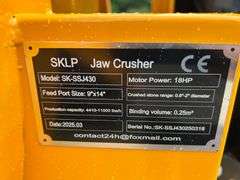 2025 SKLP Unused SK-SSJ430 Jaw Crusher