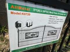 2025 AllMetal Unused K0720 Metal Farm Driveway Gates
