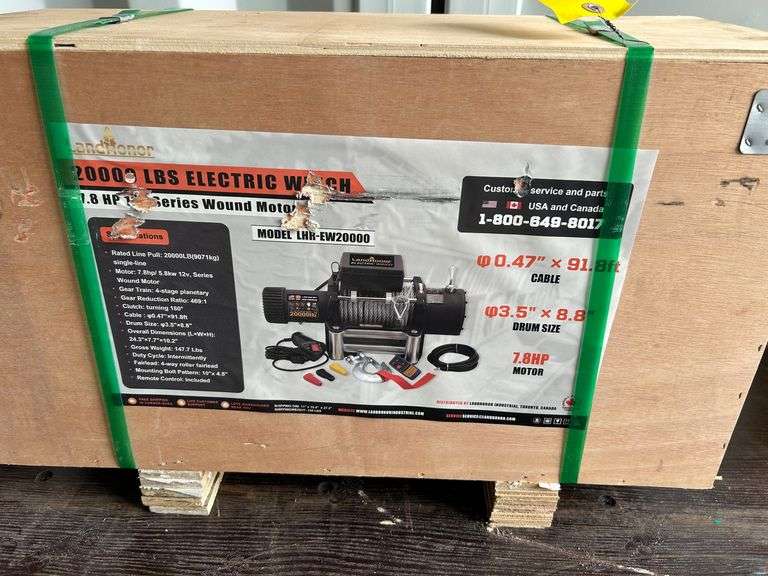 2025 Landhonor Unused LHR-EW20000 7.8hp 20,000lb Electric Winch image