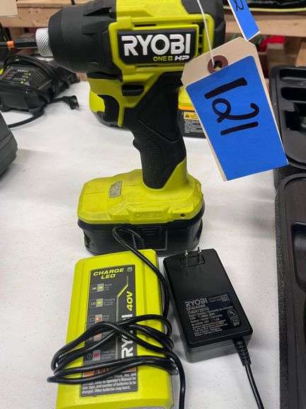 Ryobi ONE + HP Brushless 18 V Drill with Charger image