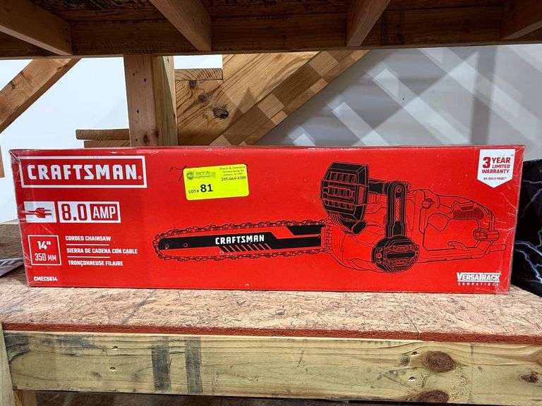 New Craftsman Corded Chainsaw - 14in image