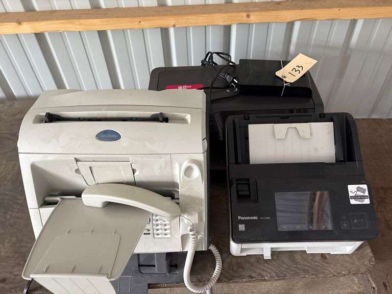 HP Printer, 1-Brothers Fax Machine, 1-Panasonic Fax Machine image