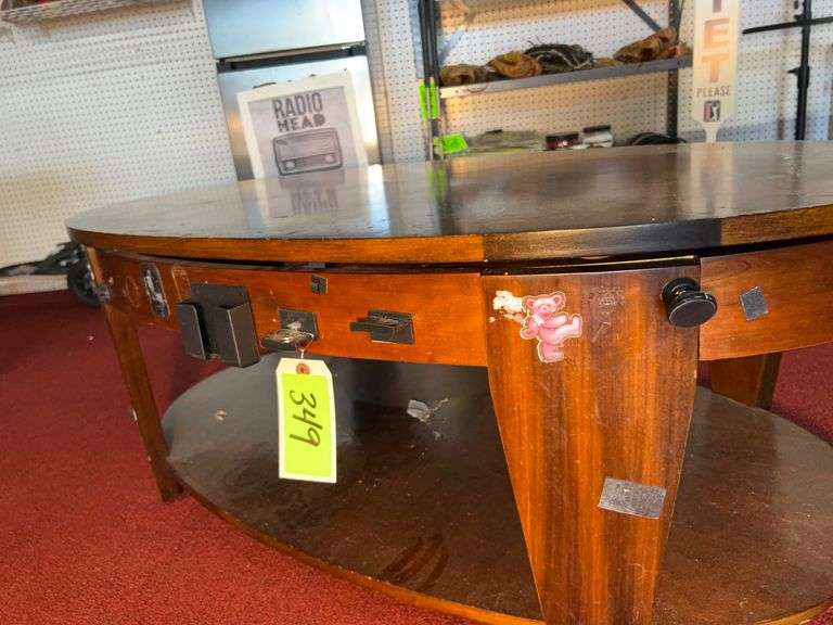 Oval Wood Coffee Table