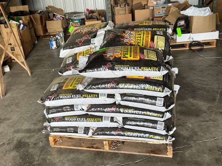Pallet of Somerset wood fuel pellets image
