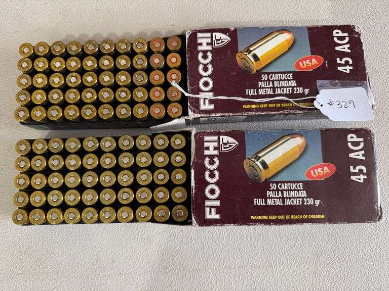 Fiocchi 45 ACP Ammo - (2) Boxes of 50 image