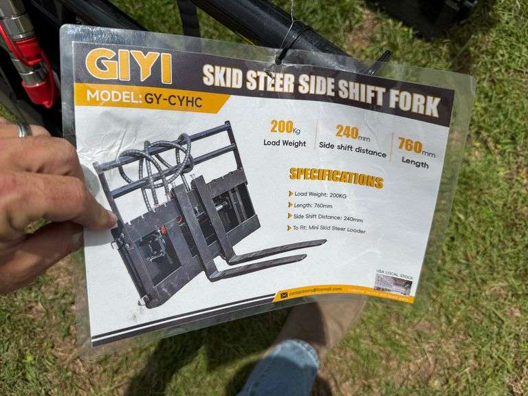 2025 GIYI Unused GY-CYHC Mini-Skidsteer Side Shift Fork