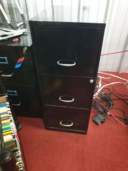 (2) file cabinets and (1) rolling file