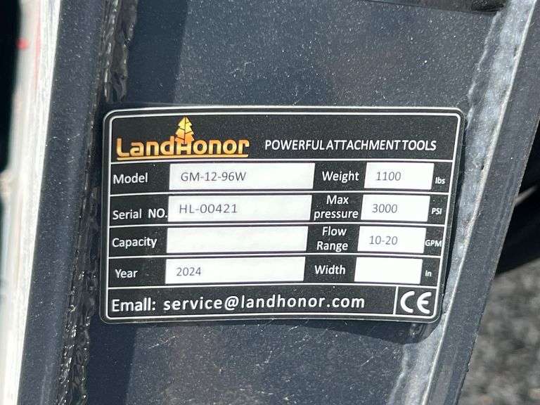2024 Landhonor Unused GM-12-96W 96" Skid Steer Grader