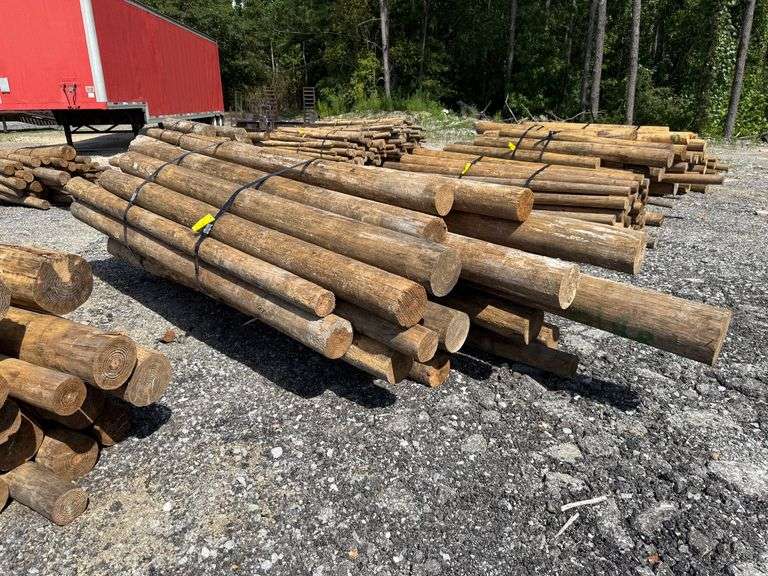Untreated Wood Posts - Assorted Diameters and Lengths between 8ft and 14ft image
