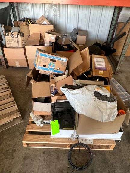 LARGE LOT of misc reel parts, surveillance equipment, large amounts of wire cables image