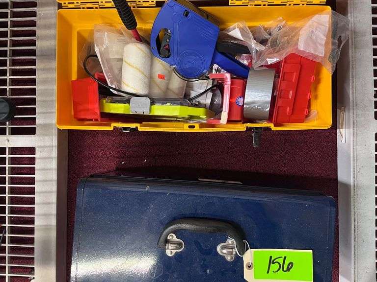 (2) Tool boxes with socket sets / Stack on misc items