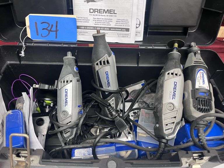 Toolbox with Dremel 3000, Multi Pro, misc image