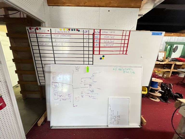 Lot of large whiteboards image