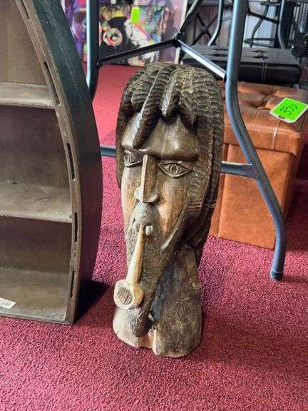 Wooden Boat/Hand Carved Statue