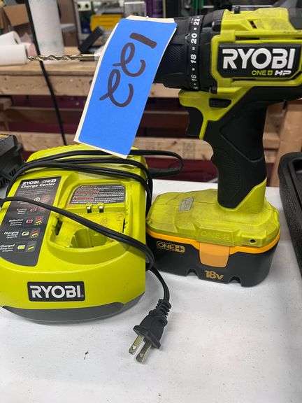 Ryobi ONE + HP Brushless 18 V Drill with charger image