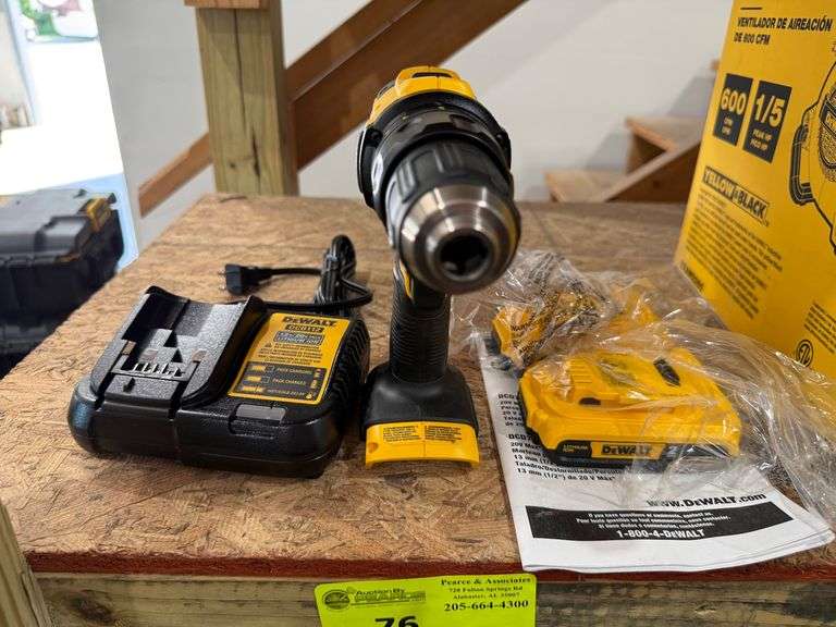 New Dewalt 1/2in 20V Drill with (2) Batteries and Charger image