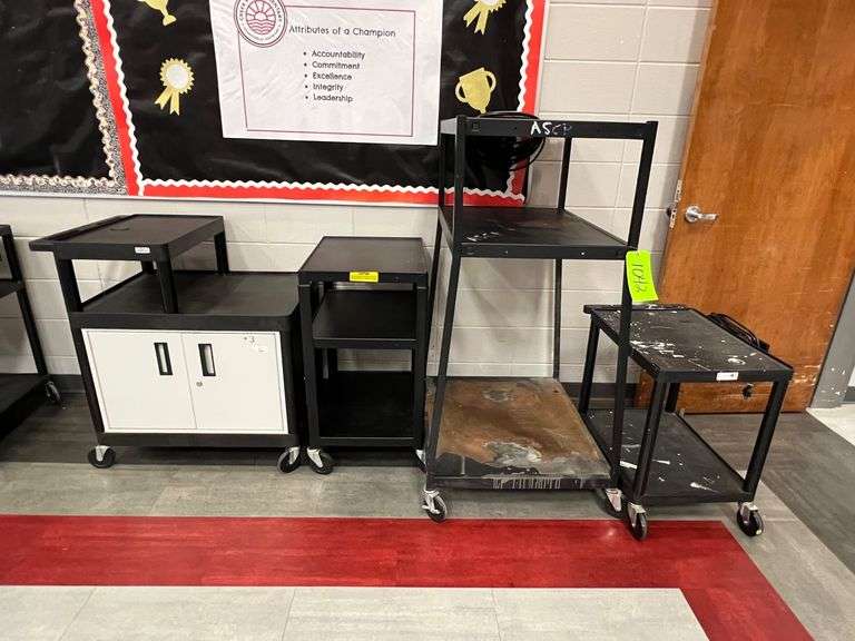 (4) Assorted Rolling Carts image