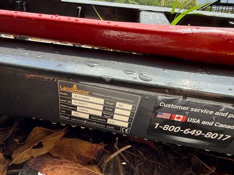 2025 Landhonor Unused BS-12-2500G Skidsteer Bale Spear