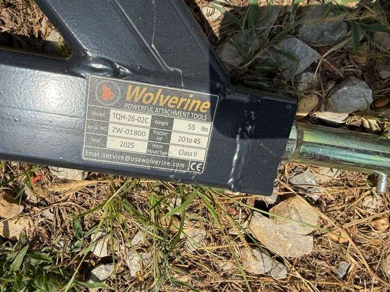 2025 Wolverine Unused TQH-26-02C 3pt Hitch