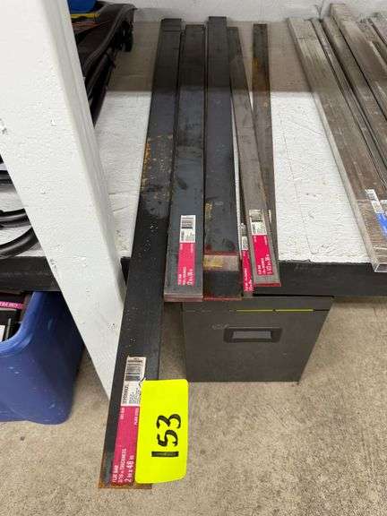 Lot - Assorted Plain Steel Flat Bar image