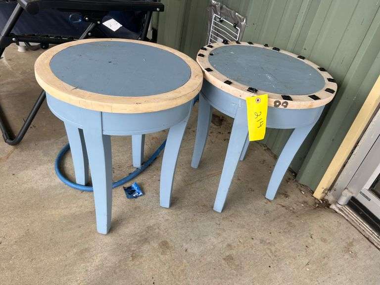 (2) Wooden round tables image