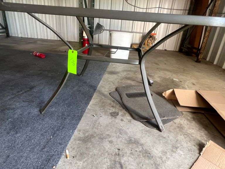 Glass outdoor table