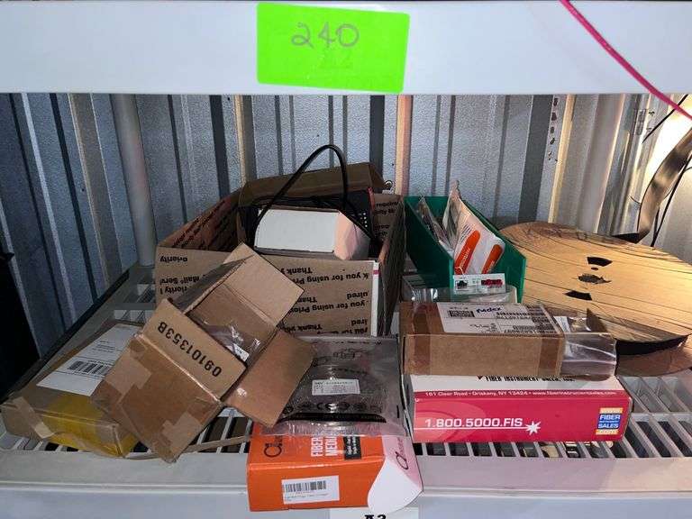 Plastic Shelf with Contents