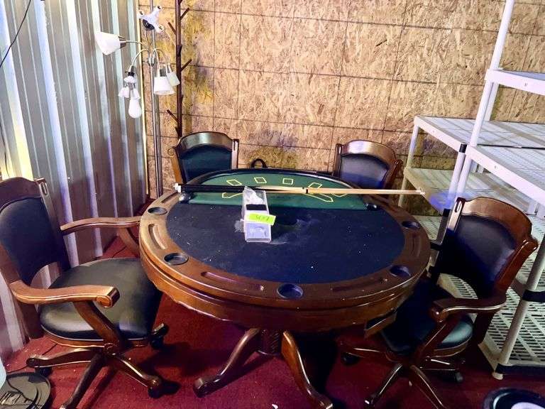 Poker Table with (4) Chairs image