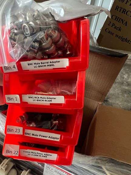 Pallet:  Phone, Large Plastic reel, reels of cable, adaptors