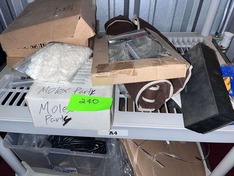 Plastic Shelf with Contents