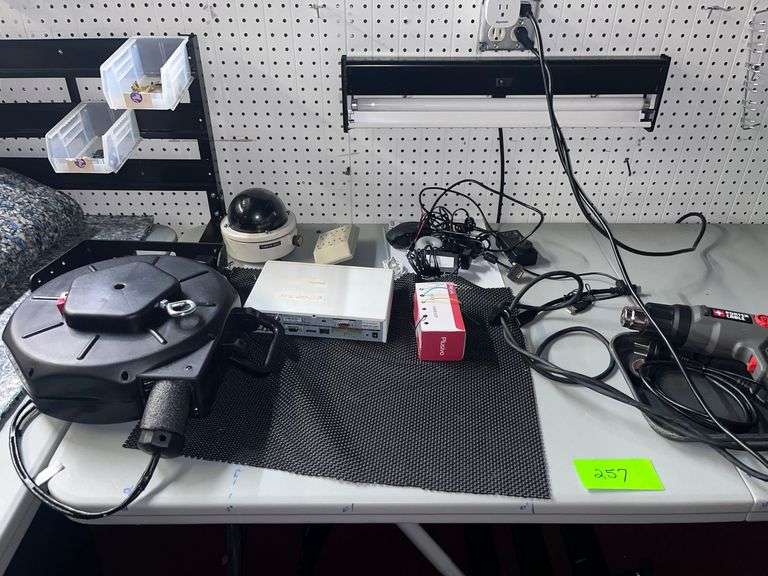 (2) Tables with all contents and desk chair