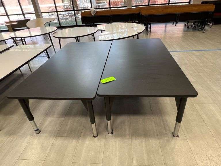 (2) Adjustable Black Tables image