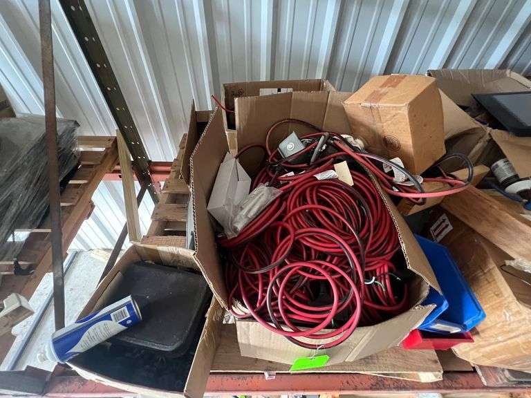 Boxes of extension cords and cables