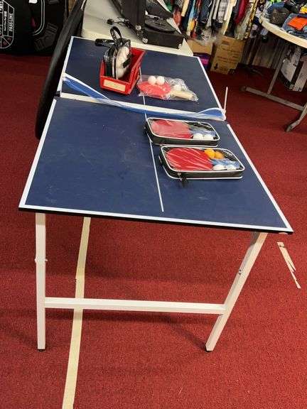 Ping Pong table with paddles