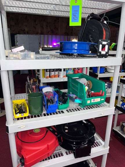 Shelf with all contents: (5) Reels/misc parts