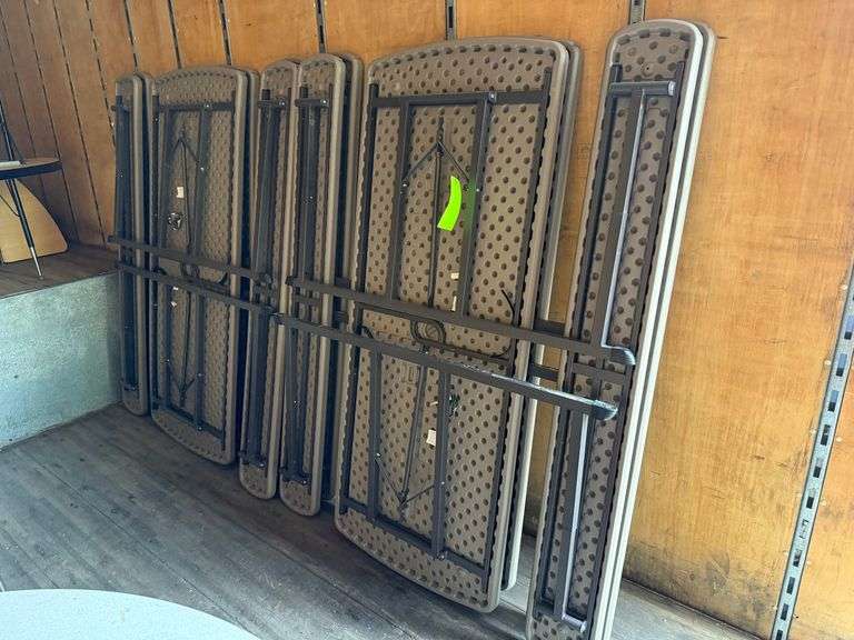 (4) Folding Picnic Tables image