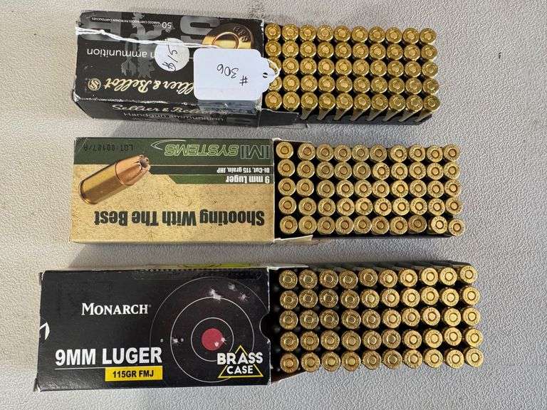 Assorted 9mm Luger Ammo - Qty: 150 image