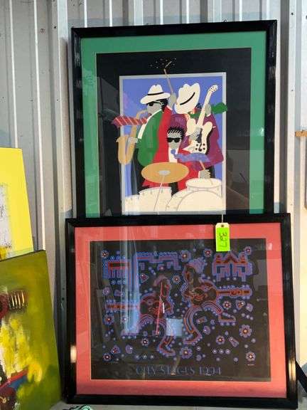 (2) Framed Art Pieces: City Stages/Numbered/Signed image