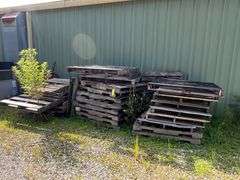 All Outdoor pallets behind building