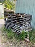 All Outdoor pallets behind building