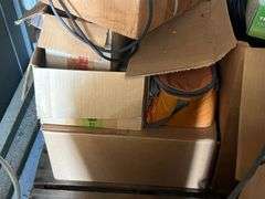LARGE LOT of misc reel parts, surveillance equipment, large amounts of wire cables