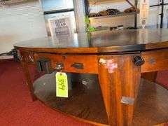 Oval Wood Coffee Table