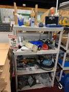 (2) Shelves with all contents:  Work light, retractable cord reels, misc parts