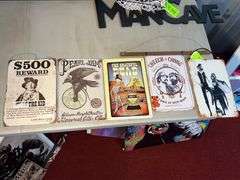 (5) Metal Band Signs