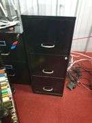 (2) file cabinets and (1) rolling file